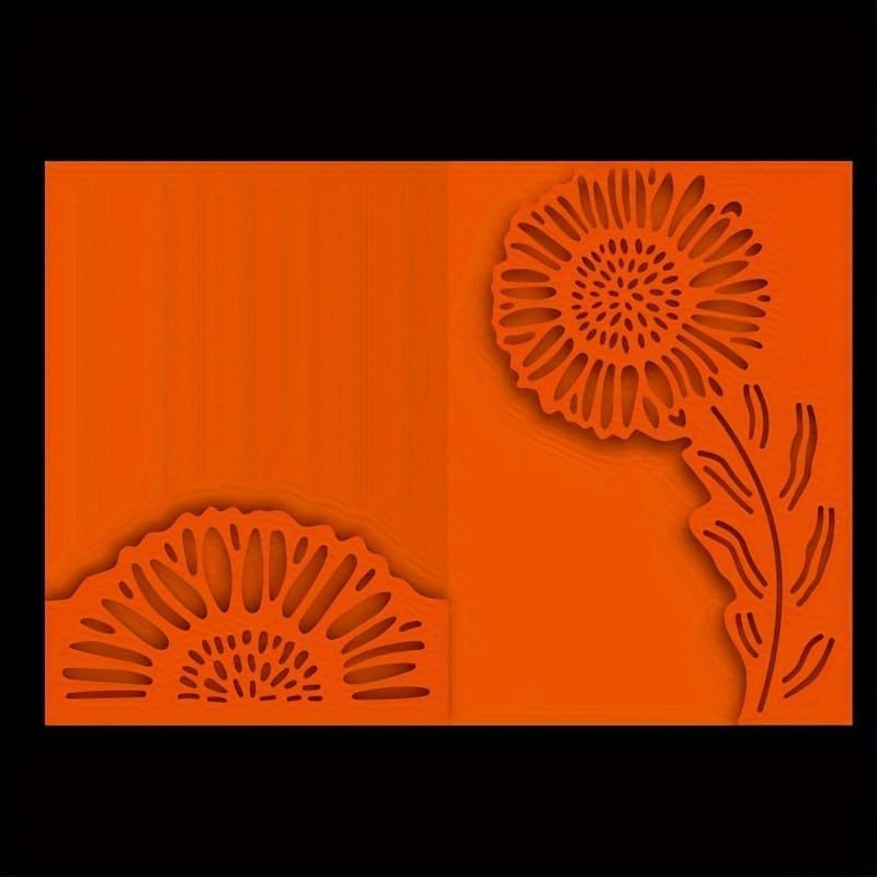 Lapoo Metal Cutting Die for Scrapbooking, 3D Backgrounds Frame New Cutting Dies DIY Album Card Making Decor Paper Craft Metal Die Cuts Party Wedding Decorations (Chrysanthemum B 5.5 x 4.5 in) - Image 2